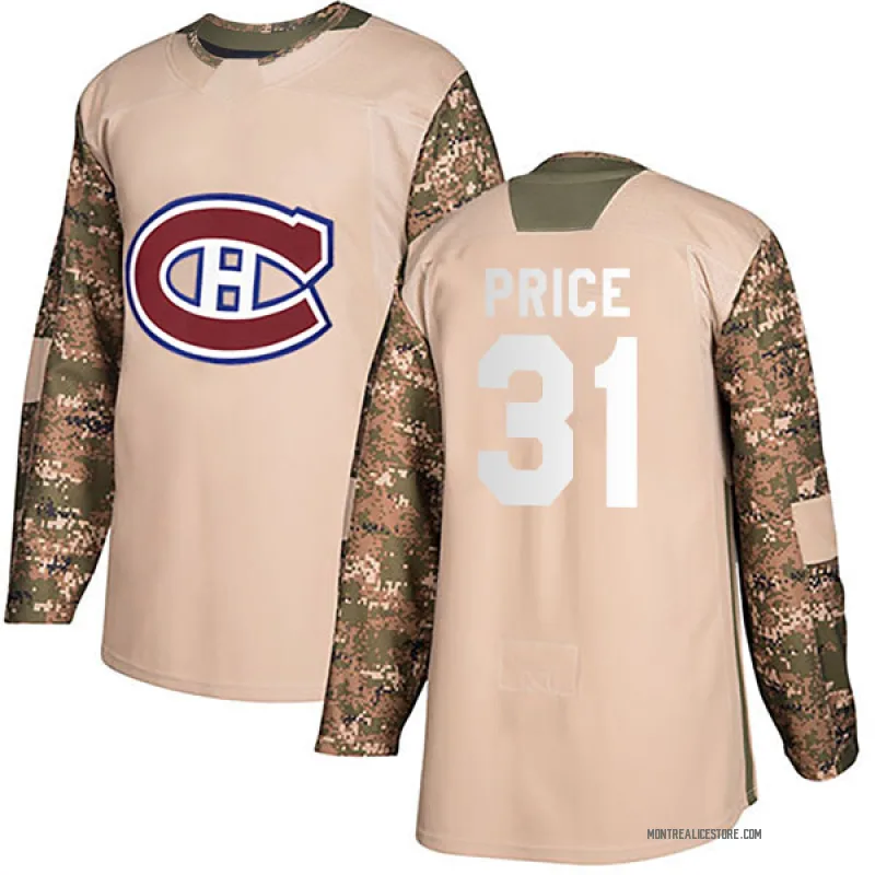 Camo Men's Carey Price Montreal Canadiens Authentic Veterans Day Practice Jersey