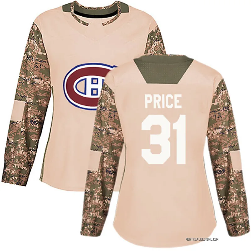 Camo Women's Carey Price Montreal Canadiens Authentic Veterans Day Practice Jersey