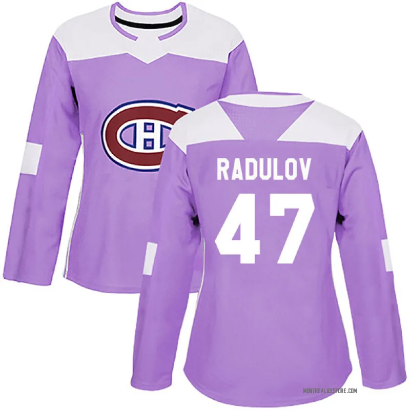Purple Women's Alexander Radulov Montreal Canadiens Authentic Fights Cancer Practice Jersey