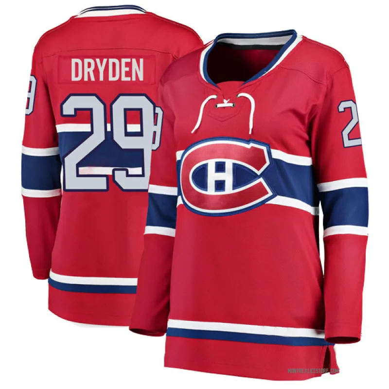 Red Women's Ken Dryden Montreal Canadiens Breakaway Home Jersey