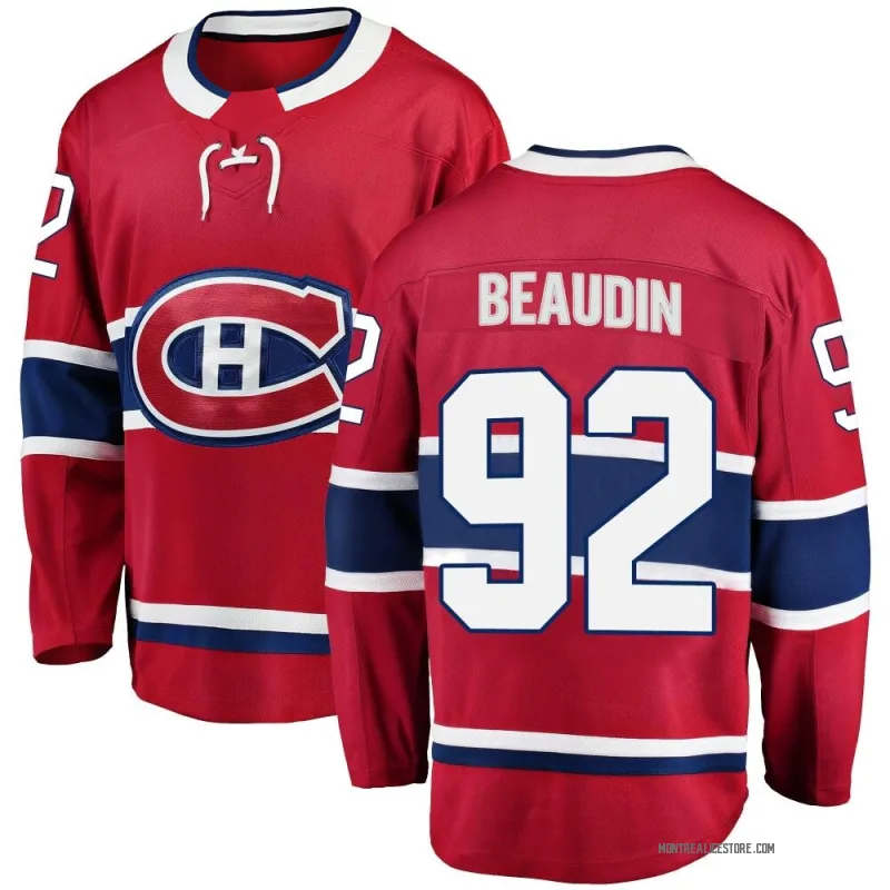 Red Youth Nicolas Beaudin Montreal Canadiens Breakaway Home Jersey