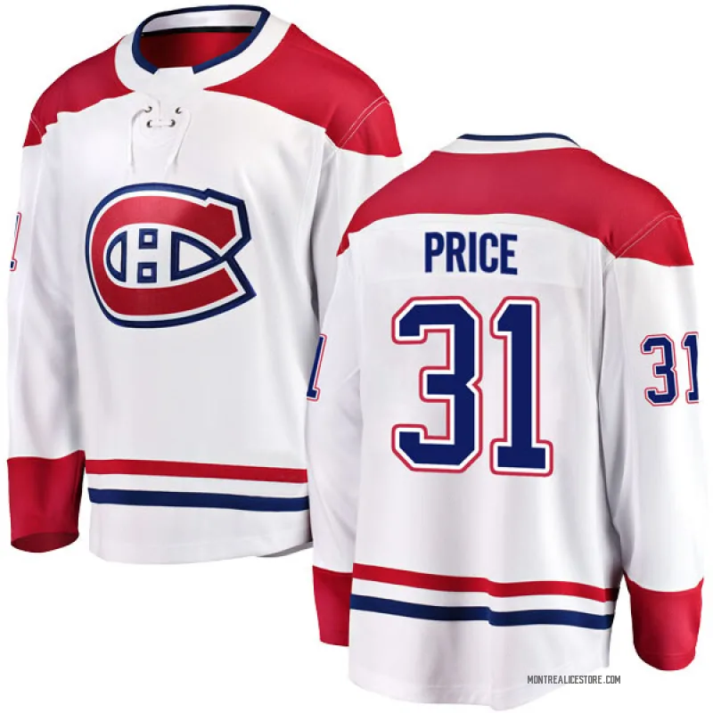 White Men's Carey Price Montreal Canadiens Breakaway Away Jersey
