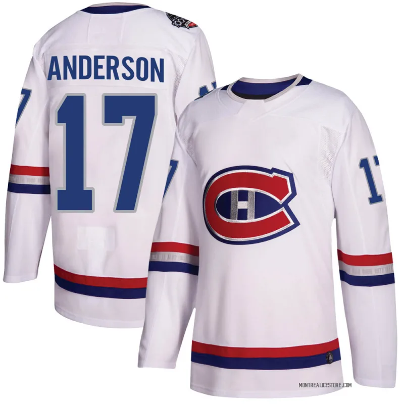 White Men's Josh Anderson Montreal Canadiens Authentic 2017 100 Classic Jersey