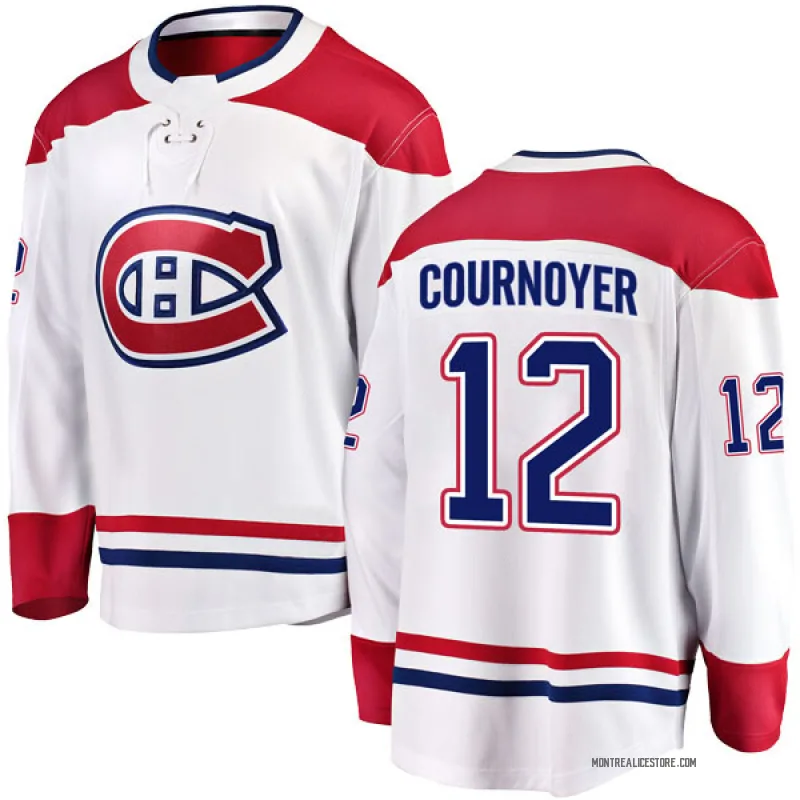 White Men's Yvan Cournoyer Montreal Canadiens Breakaway Away Jersey