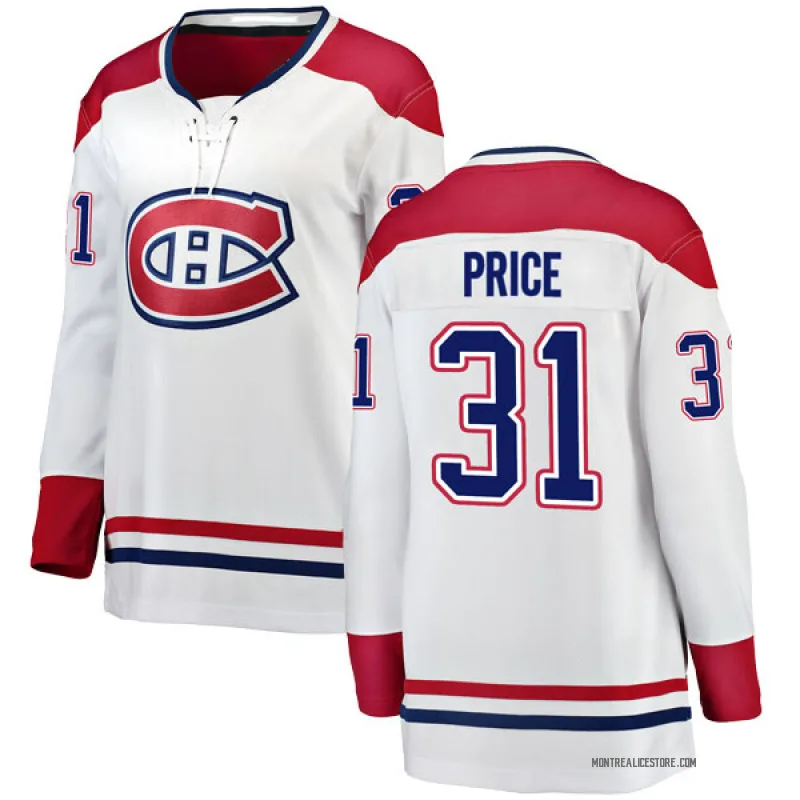 White Women's Carey Price Montreal Canadiens Breakaway Away Jersey
