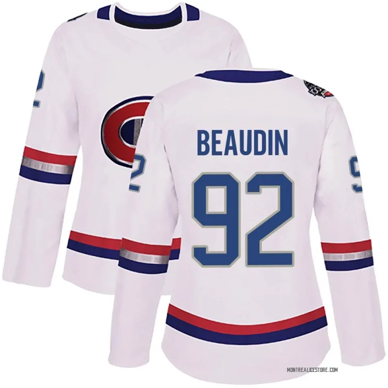 White Women's Nicolas Beaudin Montreal Canadiens Authentic 2017 100 Classic Jersey